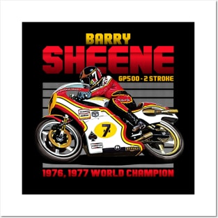 Barry Sheene Champion 70s Retro Posters and Art